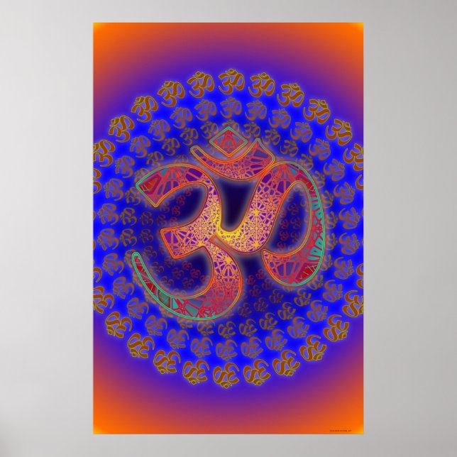 Póster Om Symbol Colorfield Portal Mandala (Frente)