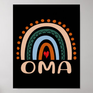 Póster Oma abuela arcoiris linda Día de la Madre divertid