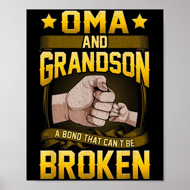 Póster Oma And Grandson A Bond That Can't Be Broken Shirt (Frente)