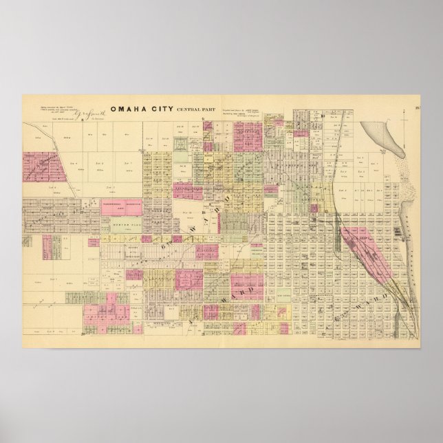 Póster Omaha central, Nebraska (Frente)