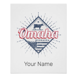 Póster Omaha City Nebraska Estados Unidos