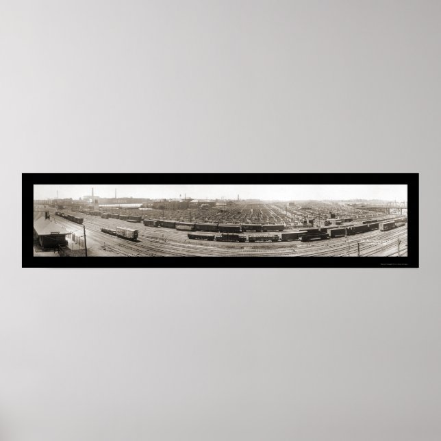 Póster Omaha NE Stockyards Photo 1916 (Frente)