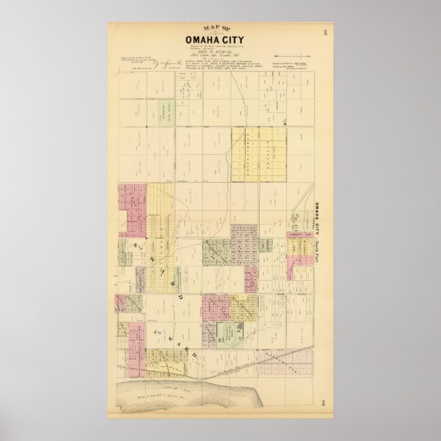 Póster Omaha septentrional, Nebraska (Frente)