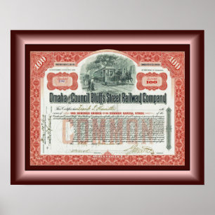 Póster Omaha y Council Bluffs Street RailRailway ~