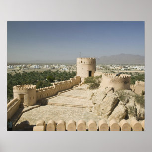 Póster Omán, la llanura de Batinah, Nakhal. Nakhal Fort, 