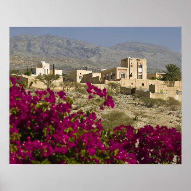 Póster Omán, montañas occidentales de Hajar, Al Hamra. Pu (Frente)