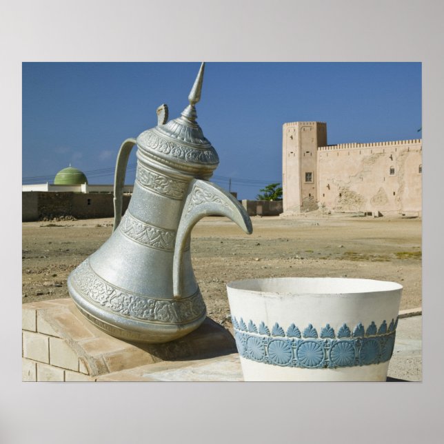 Póster Omán, región de Dhofar, Mirbat. Carafe de agua gra (Frente)