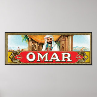 Póster Omar Cigar Label 2
