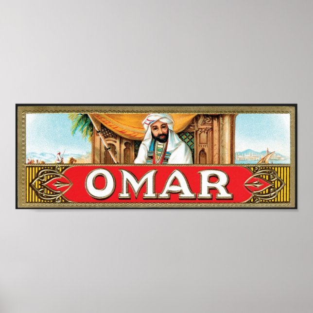 Póster Omar Cigar Label 2 (Frente)