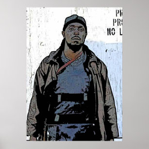 Póster Omar Little The Wire Character Art Michael K Willi