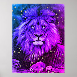 Póster *~* Ombre Artsy LION Celestial Artística AP23