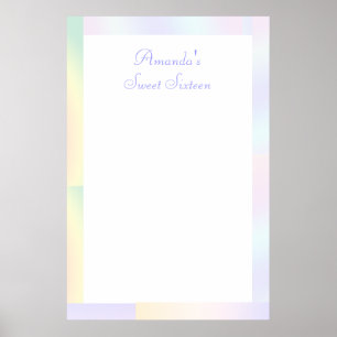 Póster Ombre, Dulce Dieciséis, Bat Mitzvah, Rótulo A Bord