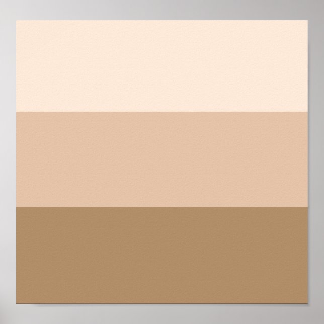 Póster Ombre marrón a rayas (Frente)
