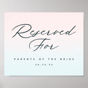 Póster Ombre Reservado Para El Rótulo De Acogida De Boda