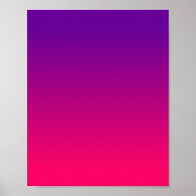 Póster Ombre rosa y morado brillante (Frente)