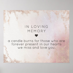 Póster Ombre Rubor Rosa Frosted In Love Memory Rótulo