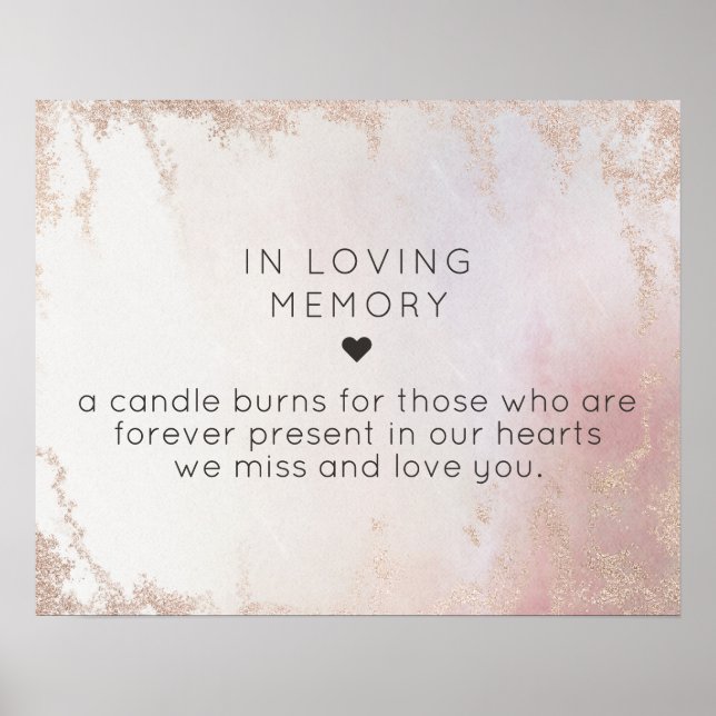 Póster Ombre Rubor Rosa Frosted In Love Memory Rótulo (Frente)