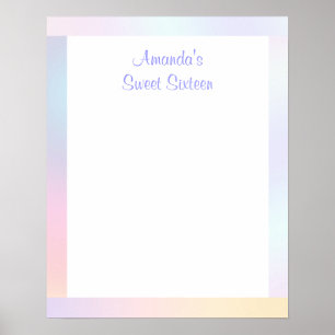 Póster Ombre Sweet Sixteen, cartel de firma para Bat Mitz
