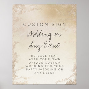 Póster Ombre Yellow Frost Personalizado Rótulo de eventos