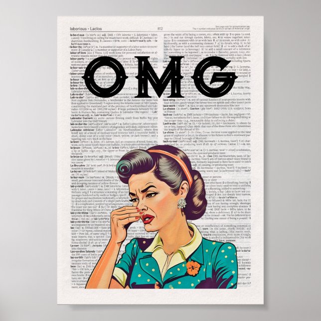 Póster OMG Bathroom ART-Humor (Frente)