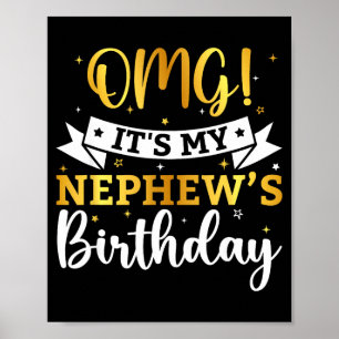 Póster Omg Es El Cumpleaños De Mi Sobrino Feliz Cumple Tí
