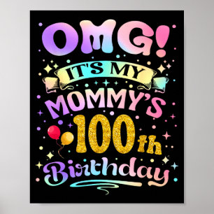 Póster Omg Es El Cumpleaños Número 100 De Mi Mami Feliz 1