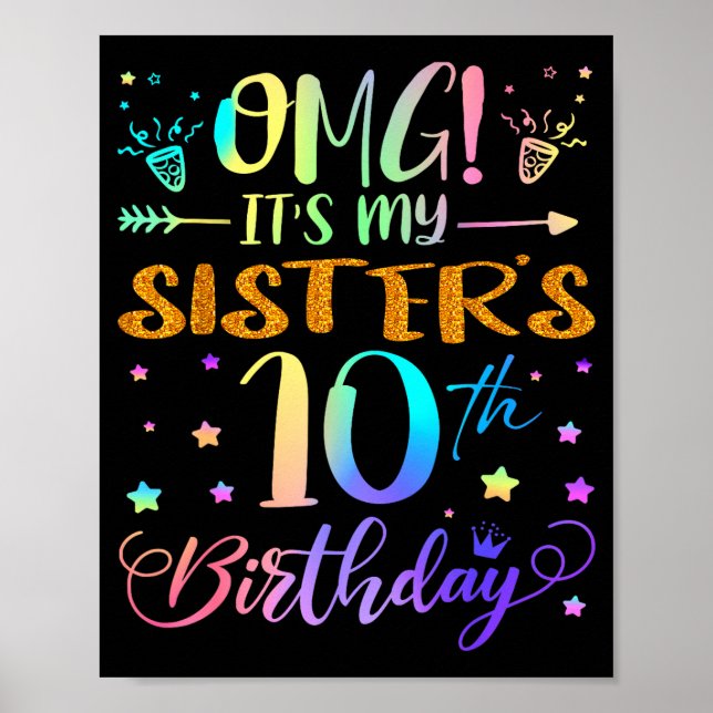 Póster Omg Es El Cumpleaños Número 10 De Mi Hermana Dulce (Frente)