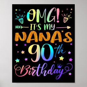 Póster Omg Es El Cumpleaños Número 90 De Mi Nana Dulces 9