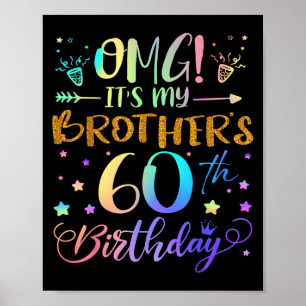 Póster Omg sus hermanos 60 años dulce de cumpleaños 60 añ