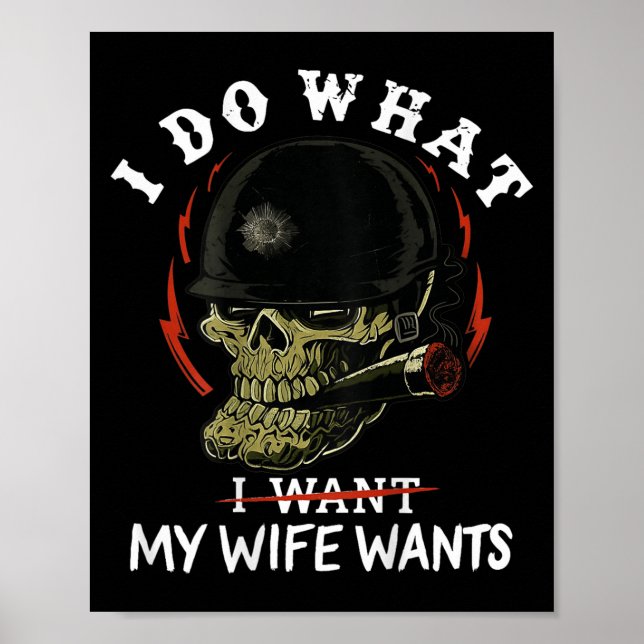 Póster (on Back) I Do What My Wife's Want Funny Skull Mil (Frente)