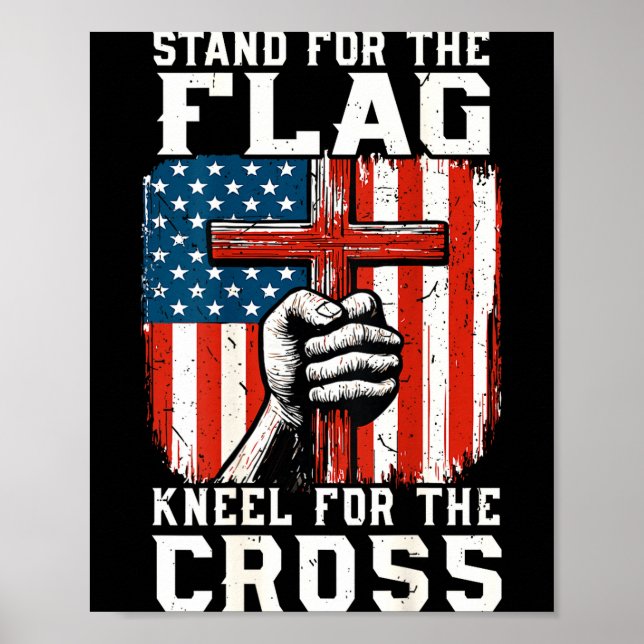 Póster On-back Stand For Flag Kneel Cross Patriotic Chris (Frente)