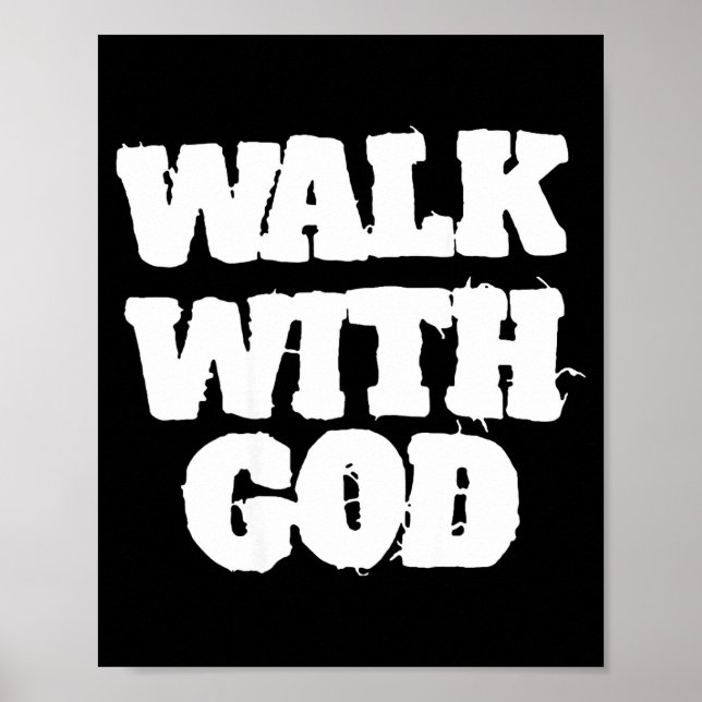 Póster On Back Walk With Jesus God Christian Men Women Sa (Frente)