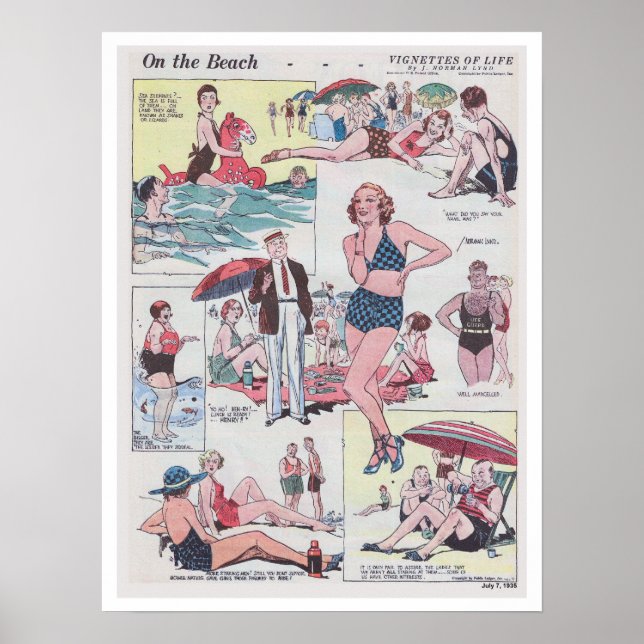 Póster On The Beach - Vintage - 1935 (Frente)