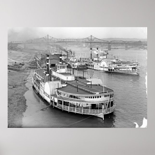 Póster On the Cincinnati Levee 1905 (Frente)