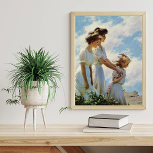 Póster On the Cliff Charles Courtney Curran