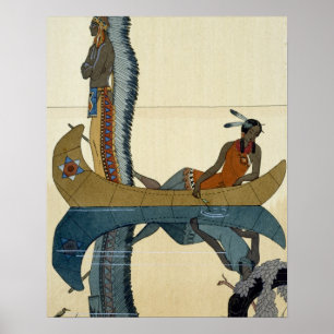 Póster On the Missouri, 1922 (pochoir print)