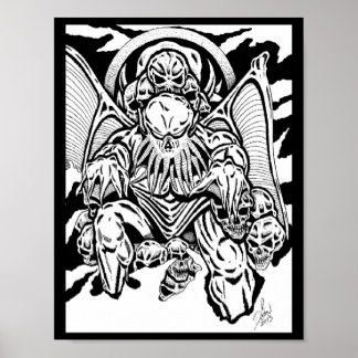 PÓSTER "ON THE THRONE OF SKULLS" (EN EL TRONO DE LAS HABI