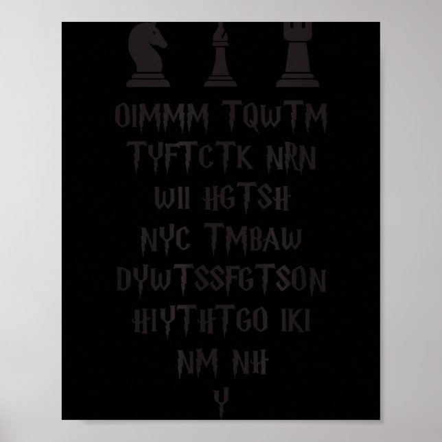 Póster Once I Make My Move Acronym Wizard Chess Funny Des (Frente)