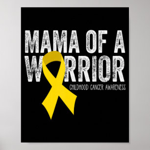 Póster Oncolog de la Cinta del Cáncer Infantil Mamá de un
