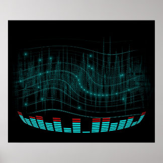 Póster onda de sonido
