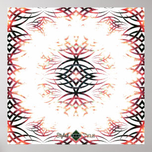 Póster Onda de sonido eclipsada invertida