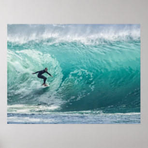 Póster Onda que practica surf épica