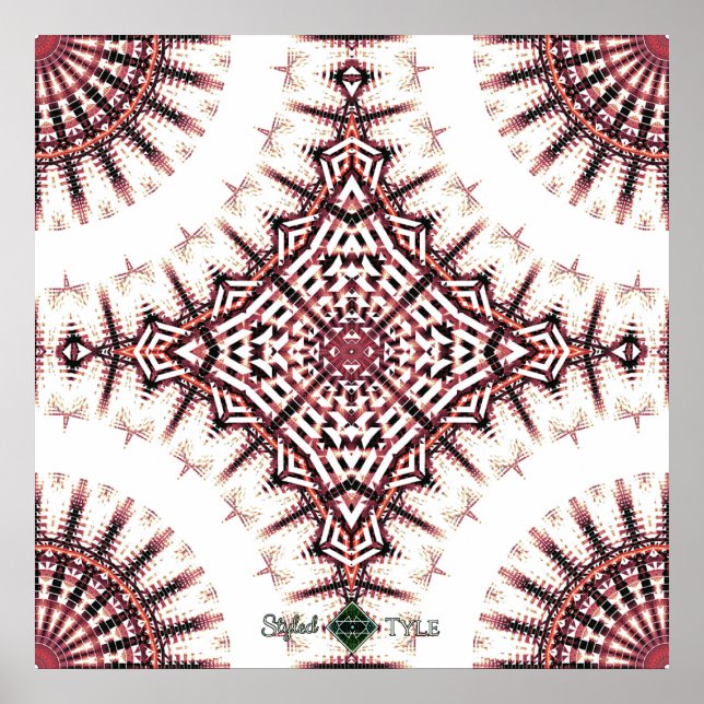 Póster Onda sonora de espectro invertido cruzado (Frente)