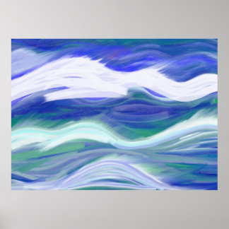 Póster Ondas abstractas
