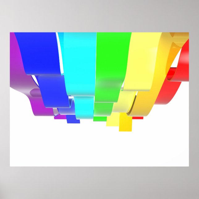 Póster Ondas arco iris (Frente)