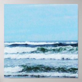 Póster Ondas costeras de Oregón
