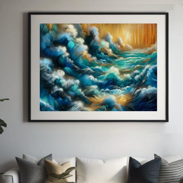 Póster Ondas de desplome de dibujos de pasto duro (Subido por el creador)