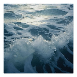 Póster Ondas de espuma aplastantes