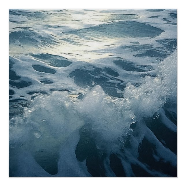 Póster Ondas de espuma aplastantes (Anverso)