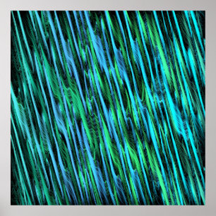 Póster Ondas de seda abstractas Líneas
